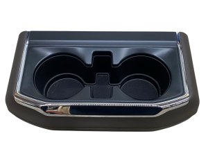 2021-2025 Ford F-150 Java (Brown) Center Console Cup Holder and Trim Cover Panel - Rear (Used OEM)