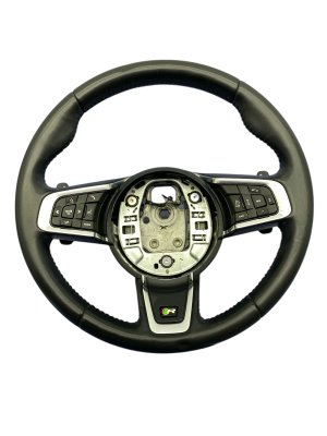 2018-2020 Jaguar E-Pace Ebony (Black) R-Dynamic Steering Wheel with Paddle Shifters - Front (Used OEM)