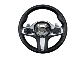 2018-2024 BMW X3 Black M-Sport Leather Steering Wheel with Paddle Shifters (Used OEM)