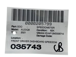2020 Audi A6 Digital Speedometer Instrument Cluster - Front (Used OEM)