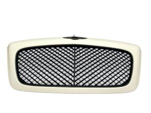 2004-2011 Bentley Continental White Hood Upper Radiator Grille Assembly with Mesh - Front (Used OEM)