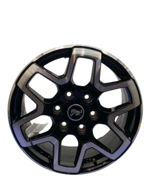2021-2025 Ford Bronco 18-Inch 6 Double Spoke Machined Black Alloy Wheel (Used OEM)