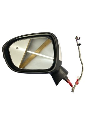 2022-2025 Mitsubishi Outlander White Power Heated Blind Spot Door/Side View Mirror with Surround View Camera - Front, Left (Driver) (Used OEM)