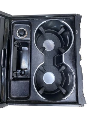 2012-2015 Mercedes-Benz ML350 Brown Rear Console Illuminated Cup Holder with Wood Trim (Used OEM)