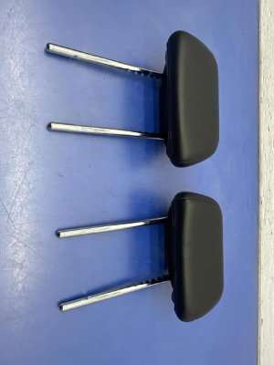 2016-2022 BMW 740i Black Seat Headrest Set - Rear, Left (Driver) (Used OEM)