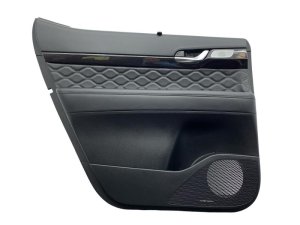 2020-2022 Hyundai Palisade Black Door Interior Trim Panel with Sunshade and Ambient Light - Rear, Left (Driver) (Used OEM)