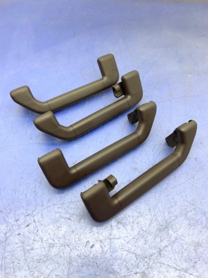 2011-2018 Porsche Cayenne Brown Interior Roof Mounted Overhead Grab Handle Set (Used OEM)