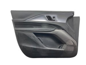 2023-2025 Cadillac LYRIQ Black Door Interior Trim Panel with Leather and Heated Seat Switch - Front, Left (Driver) (Used OEM)