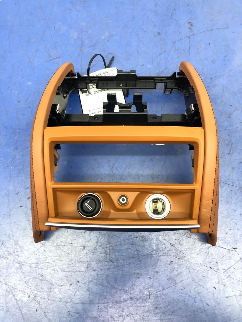 2016-2022 BMW 750i Tan Center Console Storage Compartment with Charging Module - Rear (Used OEM)