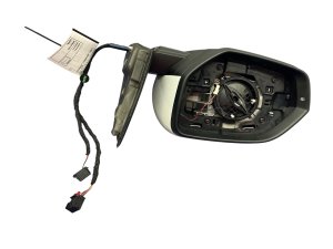 2024-2025 Volkswagen Atlas White Power Blind Spot Signal Manual Folding Door/Side View Mirror - Front, Left (Driver) (Used OEM)