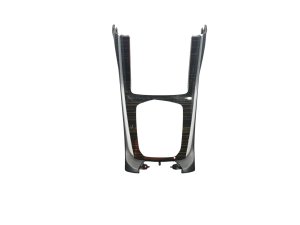 2019-2022 BMW X7 Black Center Console Trim Cover Assembly with Leather Trim - Front (Used OEM)