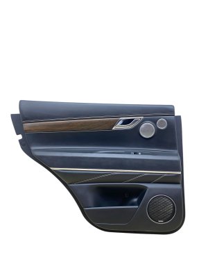 2021-2024 Genesis GV80 Black Door Interior Trim Panel with Power Sunshade - Rear, Left (Driver) (Used OEM)
