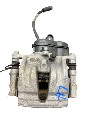 2020-2025 Audi Q7 Yellow Disc Brake Caliper with Parking Brake Actuator - Rear, Left (Driver) (Used OEM)