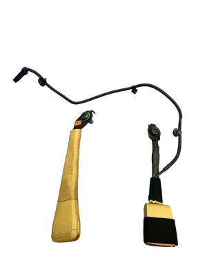 2021-2024 Genesis GV80 Tan Seat Belt Buckle and Retractor Receptacle Set - Front, Left (Driver) (Used OEM)