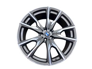 2019-2022 BMW X7 Gray 22x9.5 5 V-Spoke Machined Gray Alloy Wheel (Used OEM)
