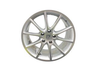 2019-2025 Porsche Cayenne Silver 20x9 5 Double-Spoke Bright Hyper Painted Alloy Wheel - Front (Used OEM)