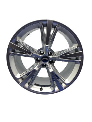 2019-2023 Audi Q8 Silver 21x10 5-Spoke Silver Painted Alloy Wheel (Used OEM)