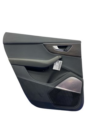 2019-2023 Audi Q8 Black Door Interior Trim Panel with Switches - Rear, Left (Driver) (Used OEM)