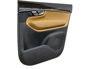 2016-2025 Volvo XC90 Tan Door Interior Trim Panel without Sunshade - Rear, Right (Passenger) (Used OEM)