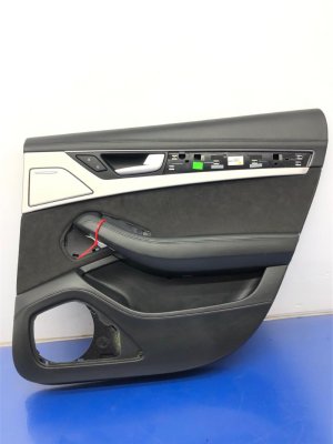 2011-2018 Audi A8 Door Interior Trim Panel with Alcantara Suede - Rear, Right (Passenger) (Used OEM)