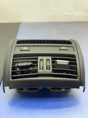 2011-2016 BMW 528i Center Air Vent Trim Panel with Seat Heater Switches - Rear (Used OEM)