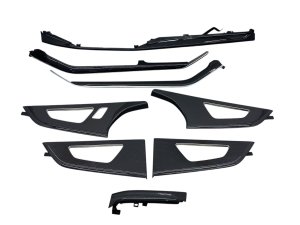 2020-2023 Audi RS Q8 Black Front Carbon Fiber Exterior Trim Panel Set (Used OEM)
