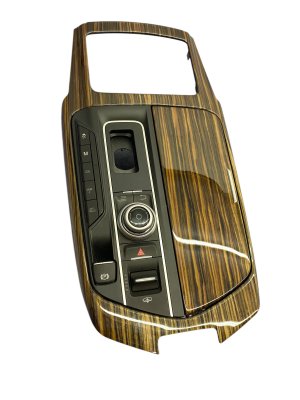 2017-2020 Maserati Levante Brown Center Console Multifunction Trim Panel with Controls - Front (Used OEM)