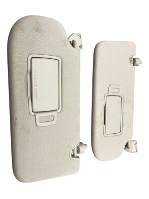 2022-2025 INFINITI QX60 Tan Illuminated Sun Visor Set with Sunroof Option - Front, Left (Driver) (Used OEM)