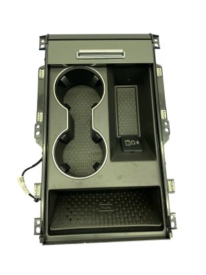 2024-2025 Lincoln Nautilus Black Center Console Cup Holder Compartment Assembly - Front (Used OEM)
