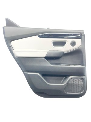 2023-2025 Honda Pilot Black Door Interior Trim Panel with Leather and Sunshade - Rear, Right (Passenger) (Used OEM)