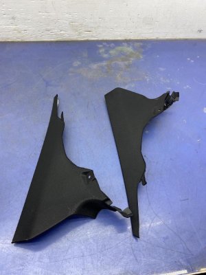 2015-2020 BMW M4 Black Upper C-Pillar Trim Cover Set - Rear, Left (Driver) (Used OEM)