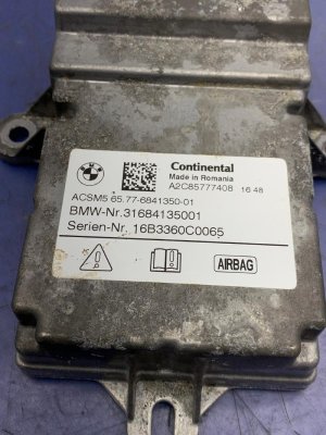 2016-2018 BMW 750i Airbag Control Module without Active Steering (Used OEM)