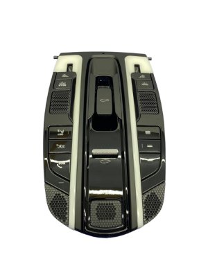 2019-2023 Porsche Cayenne Black Overhead Console with Sunroof and Garage Door Controls - Front (Used OEM)