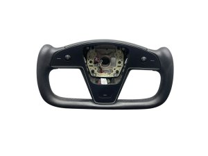  Tesla Model s Black Steering Wheel - Front (Used OEM)