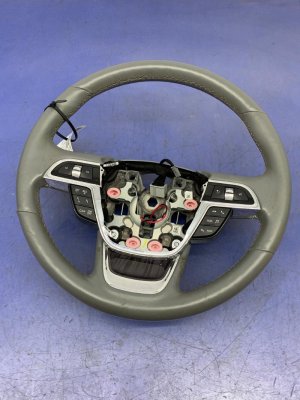2018-2021 Lincoln Navigator Gray Heated Leather Steering Wheel with Adaptive Cruise Control (Used OEM)