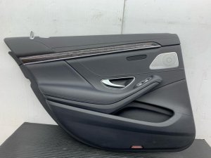 2014-2020 Mercedes-Benz S320 Black Door Interior Trim Panel with Premium Audio and Sunshade - Front, Left (Driver) (Used OEM)