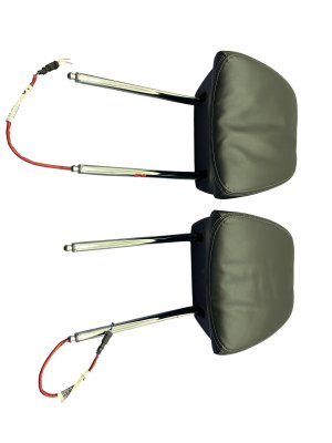 2016-2022 BMW 740i Black Comfort Seat Nappa Leather Headrest Set - Front, Right (Passenger) (Used OEM)
