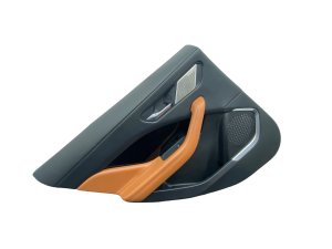 2019-2024 Jaguar I-Pace Tan Door Interior Trim Panel with Meridian Audio - Rear, Left (Driver) (Used OEM)