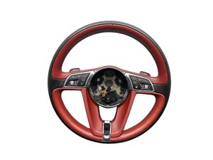2017-2020 Bentley Bentayga Red Leather Steering Wheel - Front (Used OEM)