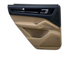 2019-2023 Porsche Cayenne Black Door Interior Trim Panel with Bose Audio - Rear, Left (Driver) (Used OEM)