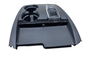 2017-2023 Honda Ridgeline Black Center Console Cup Holder and Gear Selector Trim Panel - Front (Used OEM)