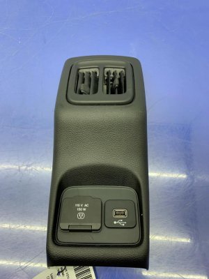 2017-2021 Jeep Compass Black Center Console Panel with Air Vent and USB Socket - Rear (Used OEM)