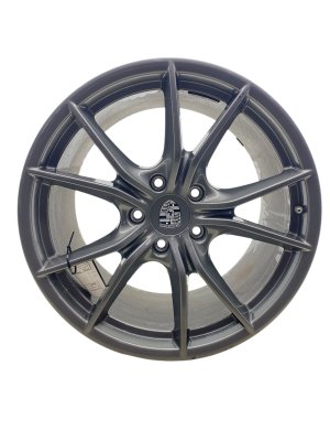 2017-2019 Porsche 911 Platinum (Silver) 20x11.5 5 V-Spoke Alloy Wheel (Used OEM)