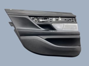 2016-2022 BMW 740i Black Door Interior Trim Panel with Nappa Leather - Rear, Left (Driver) (Used OEM)
