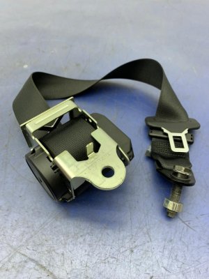2014-2022 Maserati Quattroporte Black Seat Belt Assembly - Rear, Left (Driver) (Used OEM)
