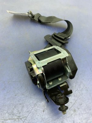 2021-2023 Ford Mustang Mach-E Black Outer Seat Belt Assembly - Rear, Left (Driver) (Used OEM)
