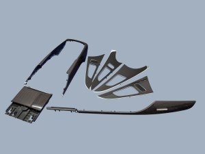 2012-2018 Audi A6 Black 7-Piece Carbon Fiber Interior Trim Set (Used OEM)