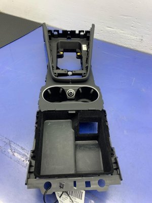 2019-2023 Porsche Cayenne Black Floor Center Console Panel with Cup Holder and Storage Bin (Used OEM)