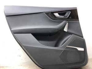 2017-2021 Audi Q7 Black Door Interior Trim Panel with Bose Audio - Rear, Left (Driver) (Used OEM)