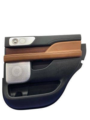2018-2021 Lincoln Navigator Ebony (Black) Door Interior Trim Panel - Rear, Right (Passenger) (Used OEM)